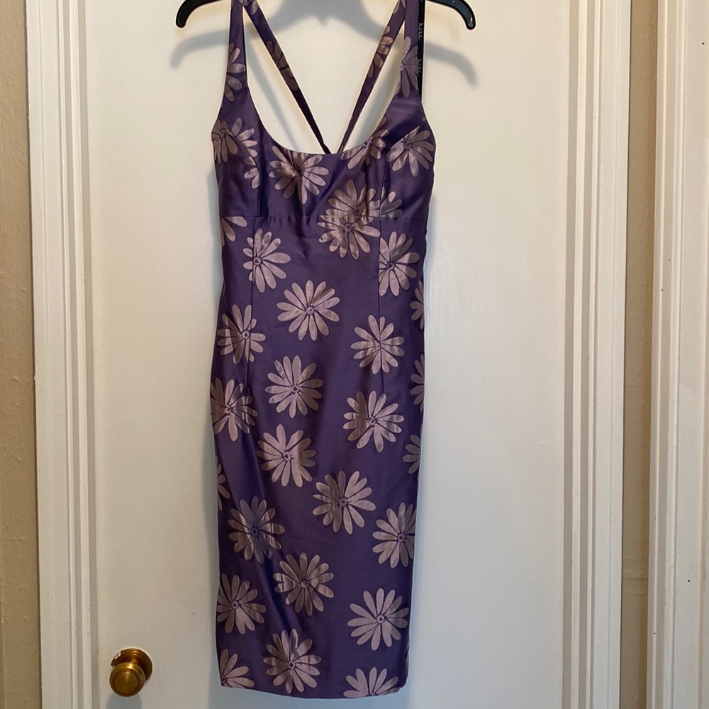 Nicole Miller party dress, mid thigh, flower print